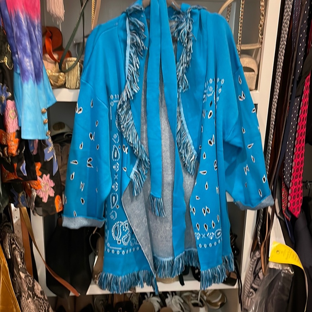 Bandana print cardigan